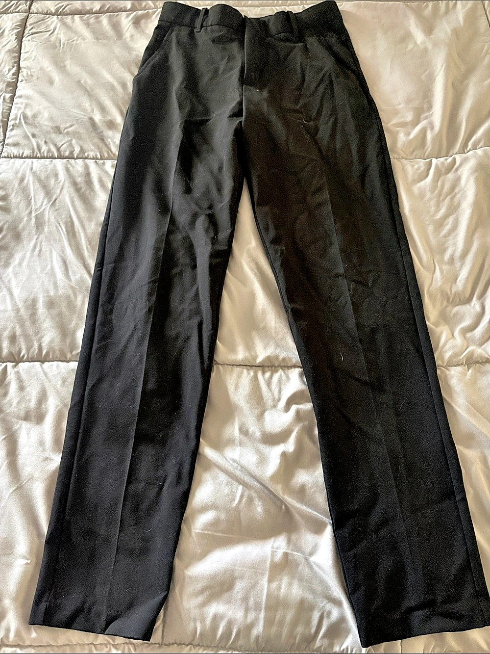 Van Heusen Slim Mince Men's Black Dress Pants Waist 20